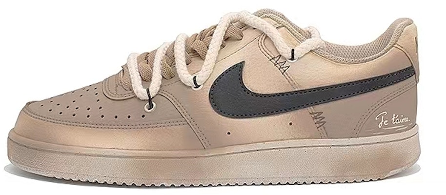 【定制球鞋】Nike Court Vision 1 Low 世界末日沙漠 浸染 休閒 搭配低筒 板鞋 男款 棕色 Buy 【定制球鞋】Nike Court Vision 1 Low 世界末日沙漠 浸染 休閒 搭配低筒 板鞋 男款 棕色