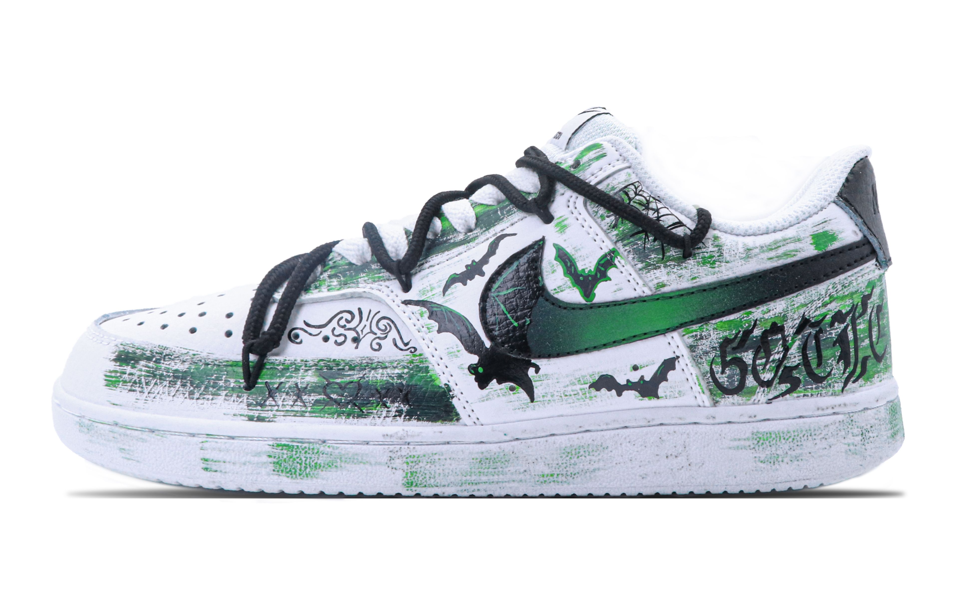 [Custom Shoes] Nike Court Vision 1 Low 'Dracula Graffiti Green' 圖 2