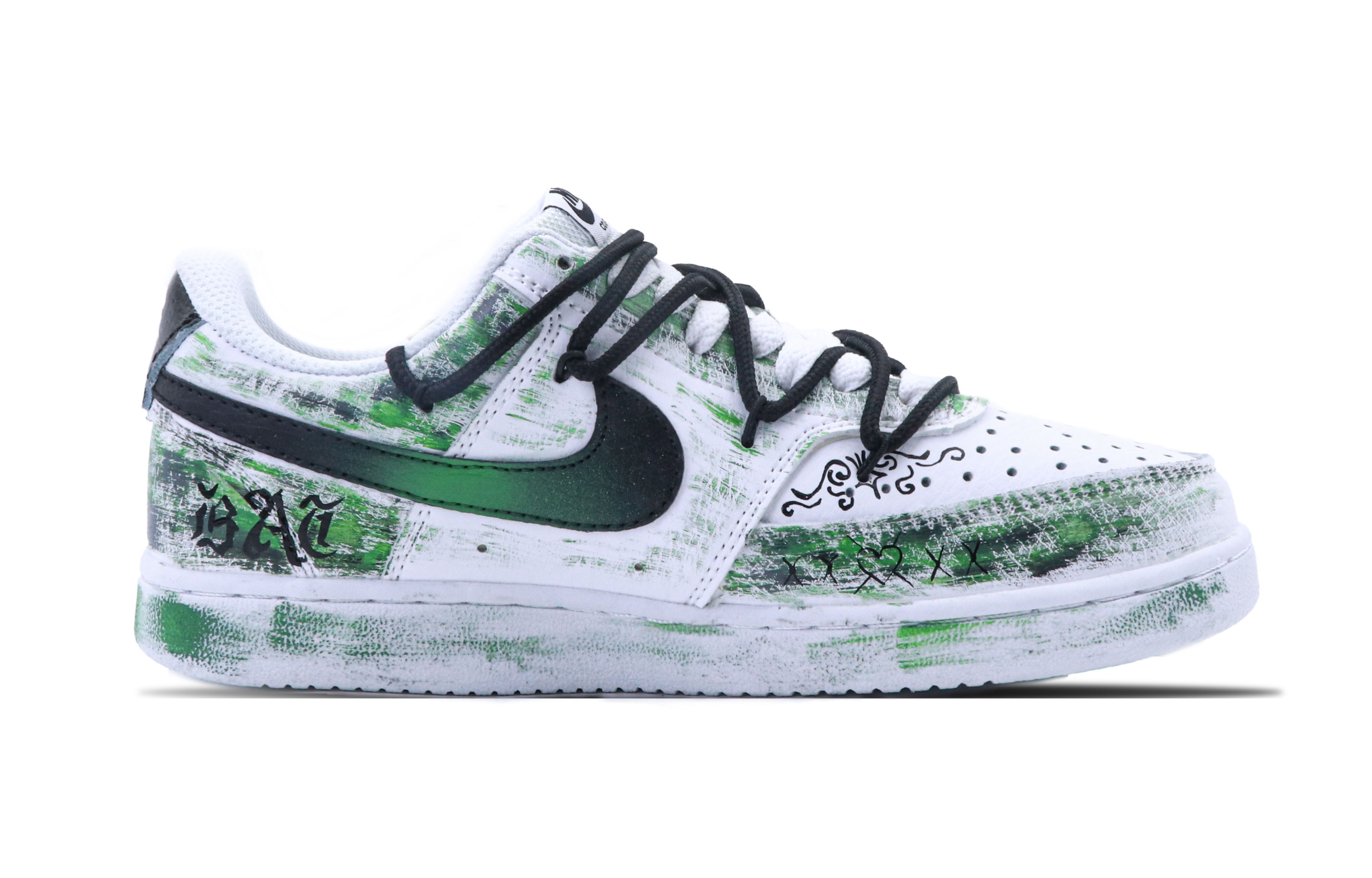 [Custom Shoes] Nike Court Vision 1 Low 'Dracula Graffiti Green' 圖 3