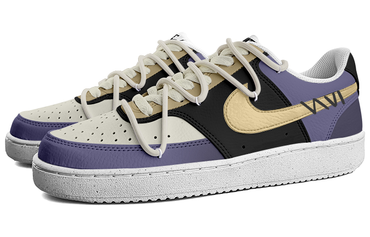 [Custom Shoes] Nike Court Vision 1 Low 'Energy Drive Black Purple' 圖 3