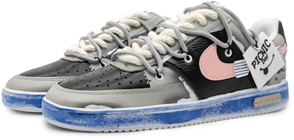 ナイキ コートビジョン Low ピンク/黒/グレー カスタム DH2987-101(Team16-男款摩根褪色粉) Lookbook ナイキ コートビジョン Low ピンク/黒/グレー カスタム DH2987-101(Team16-男款摩根褪色粉)