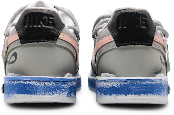 【訂製球鞋】 Nike Court Vision 1 Low 摩根褪色 刺繡標籤 浸蝕漸變 做舊 低筒 板鞋 男款 粉黑灰 Shop 【訂製球鞋】 Nike Court Vision 1 Low 摩根褪色 刺繡標籤 浸蝕漸變 做舊 低筒 板鞋 男款 粉黑灰