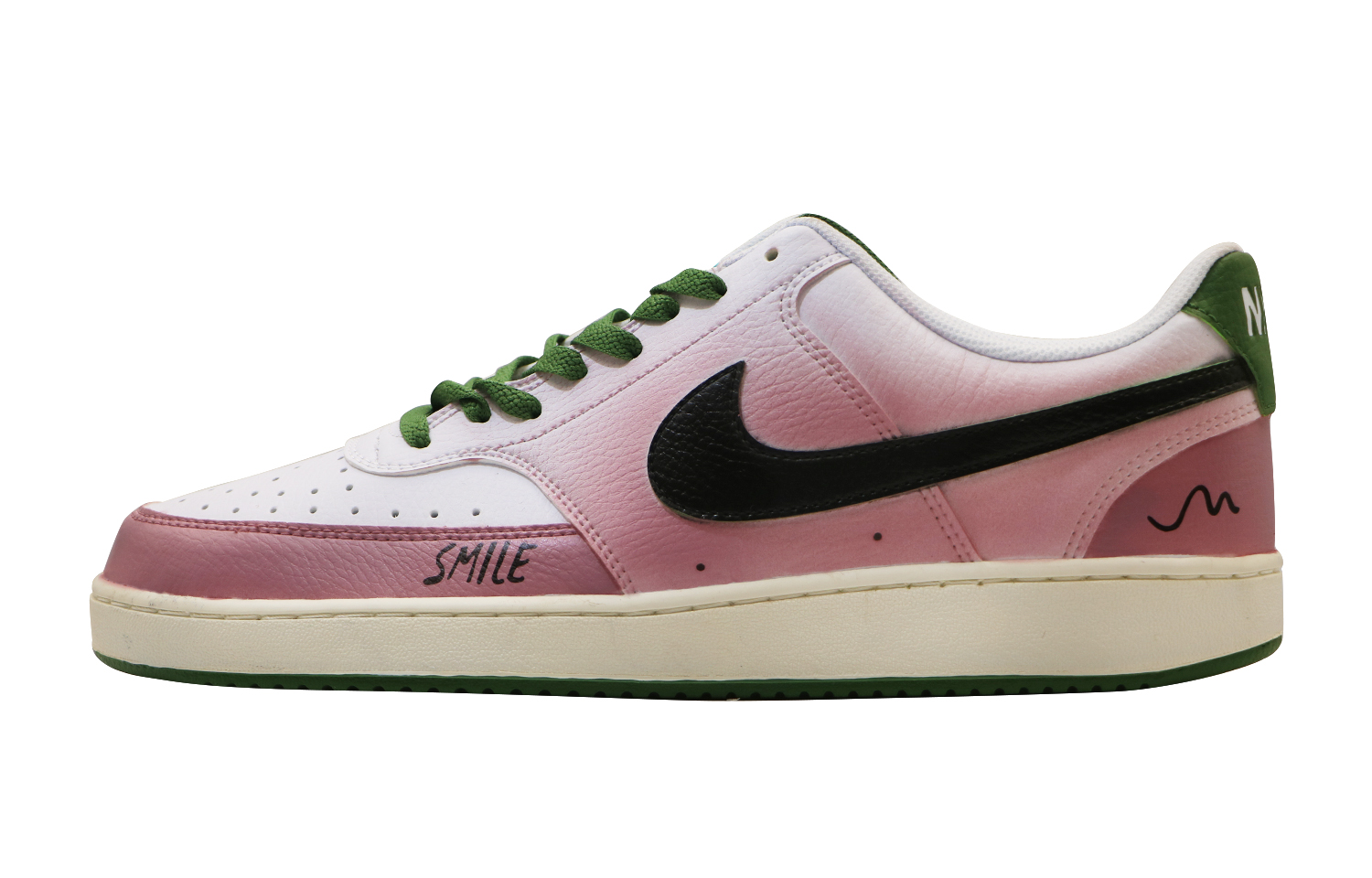 [Custom Shoes] Nike Court Vision 1 Low 'Fantasy Dream White-Green'