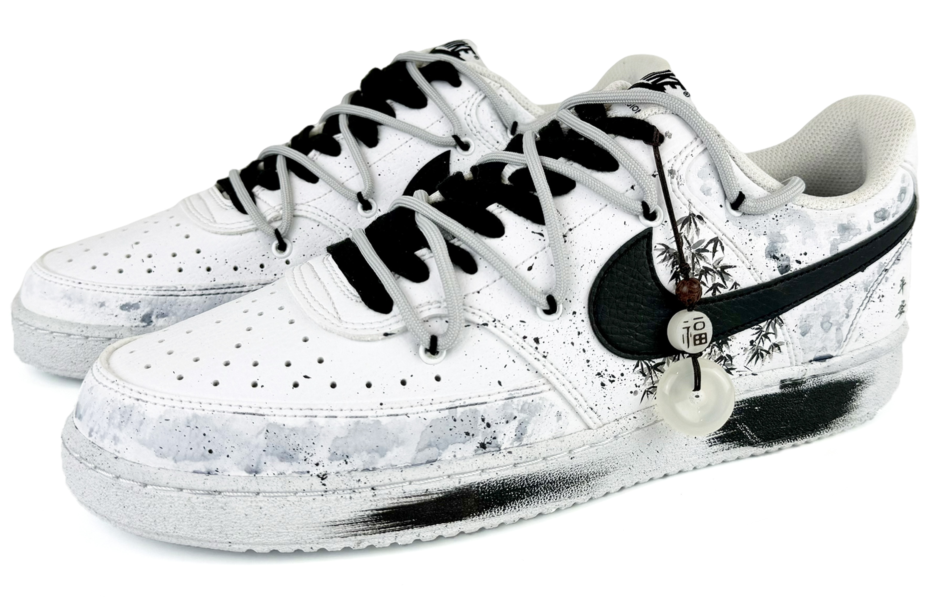 [Custom Shoes] Nike Court Vision 1 Low 'Gentle Bamboo - White Black' 圖 3