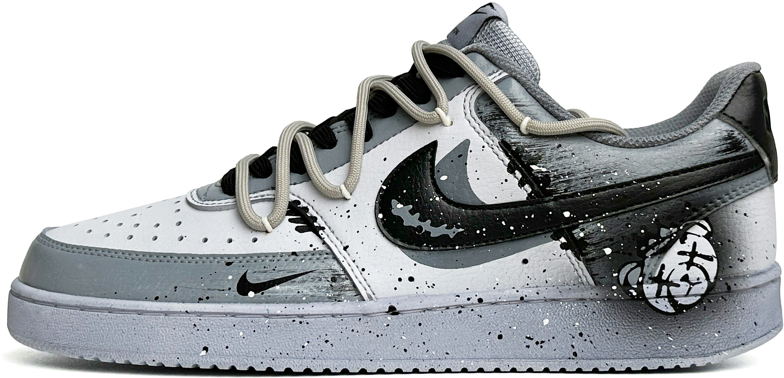 custom-shoes-nike-court-vision-1-low-gothic-bear-black-grey