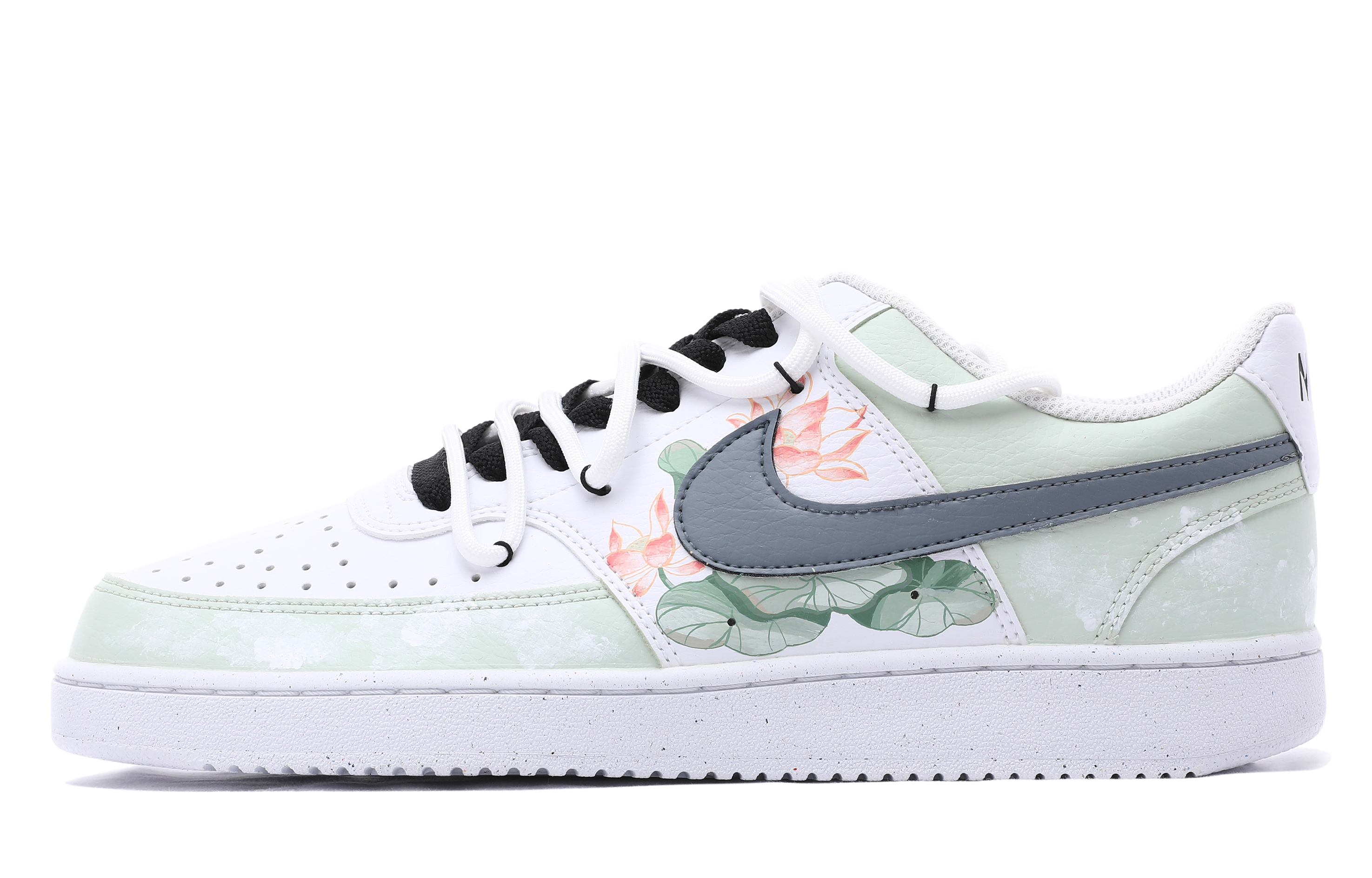 [Custom Shoes] Nike Court Vision 1 Low 'Graffiti Hand-painted White Green Red'