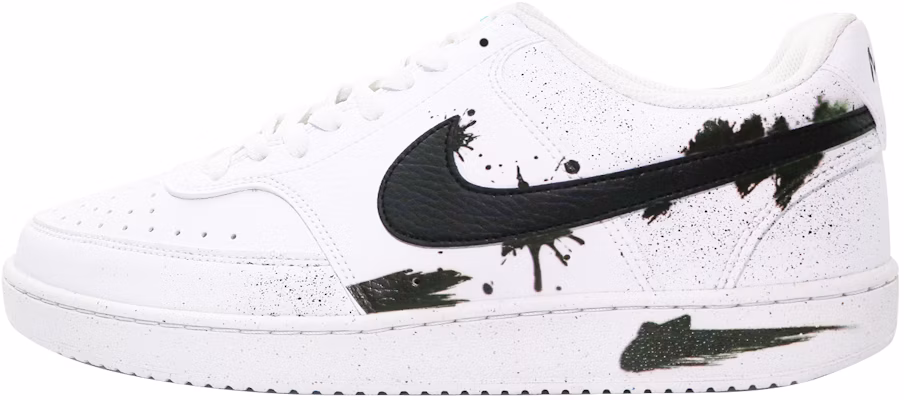 【客製化球鞋】 Nike Court Vision 1 Low 墨落 潑墨 可回收材料 防滑 低筒 板鞋 男款 黑白 Buy 【客製化球鞋】 Nike Court Vision 1 Low 墨落 潑墨 可回收材料 防滑 低筒 板鞋 男款 黑白