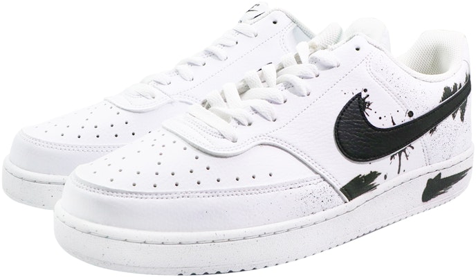 【客製化球鞋】 Nike Court Vision 1 Low 墨落 潑墨 可回收材料 防滑 低筒 板鞋 男款 黑白 Lookbook 【客製化球鞋】 Nike Court Vision 1 Low 墨落 潑墨 可回收材料 防滑 低筒 板鞋 男款 黑白