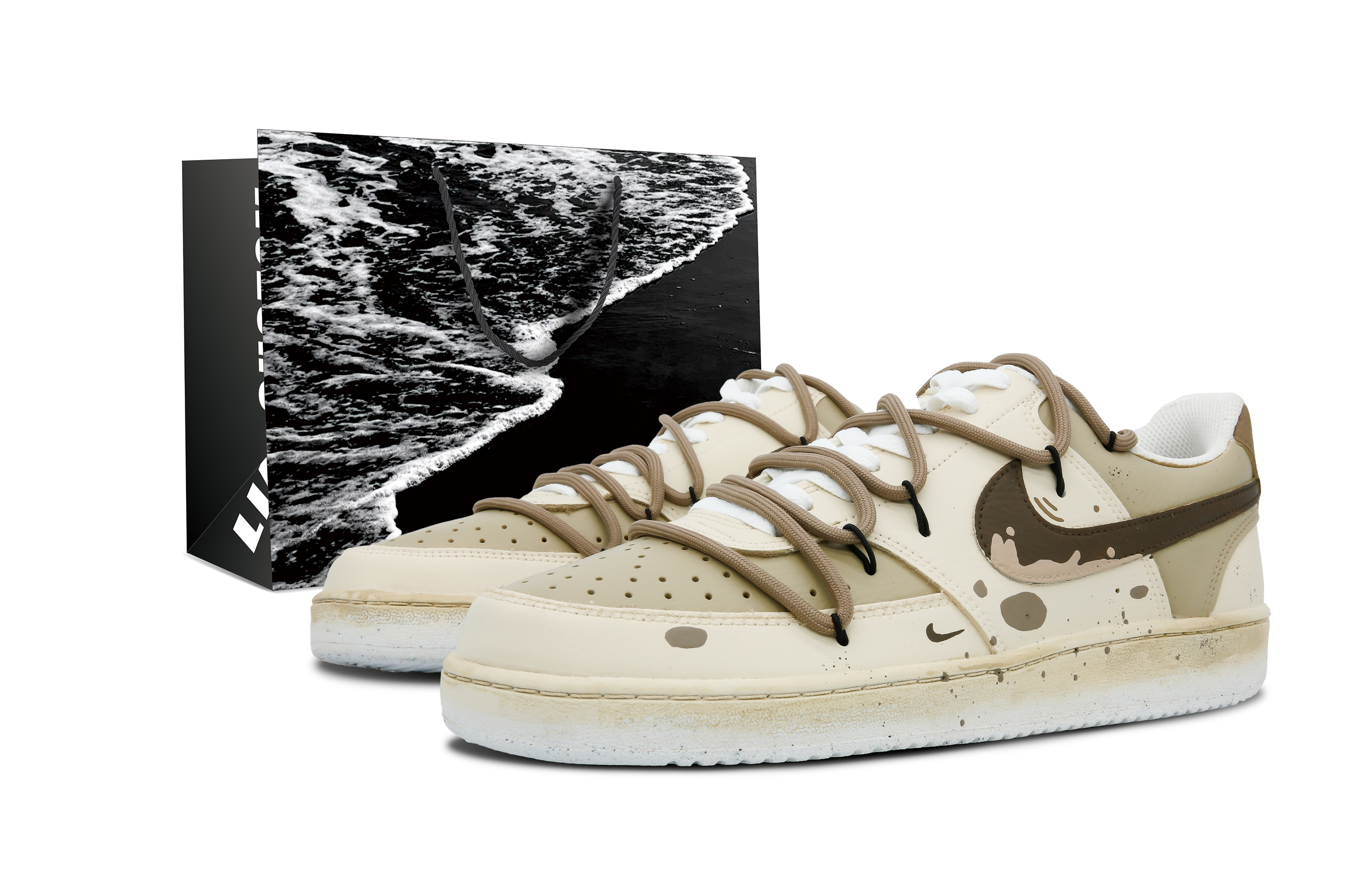 [Custom Shoes] Nike Court Vision 1 Low 'Mars Exploration Black Sand Beach'