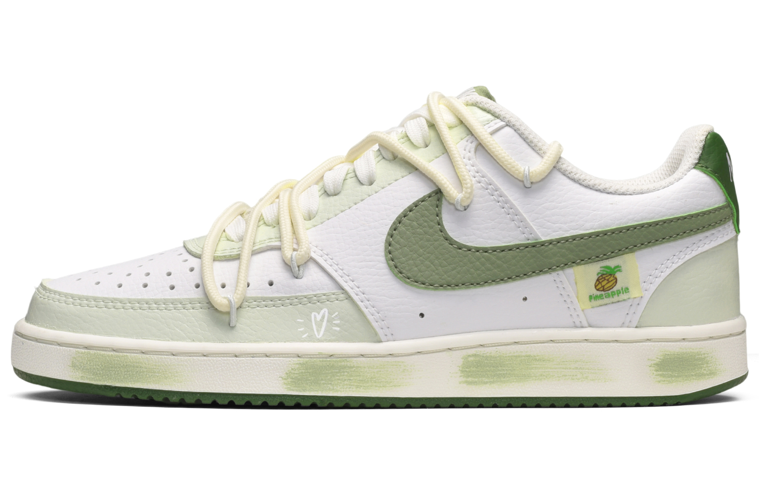 [Custom Shoes] Nike Court Vision 1 Low 'Matcha Green Pineapple Patch'