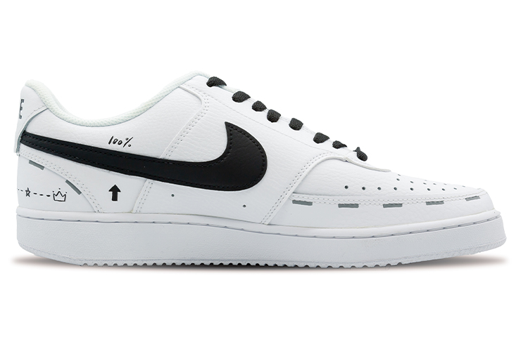 Order ナイキ コートビジョン1 ロー "ミニマル 黒白" CD5463-101(Team28-男款极简QD)