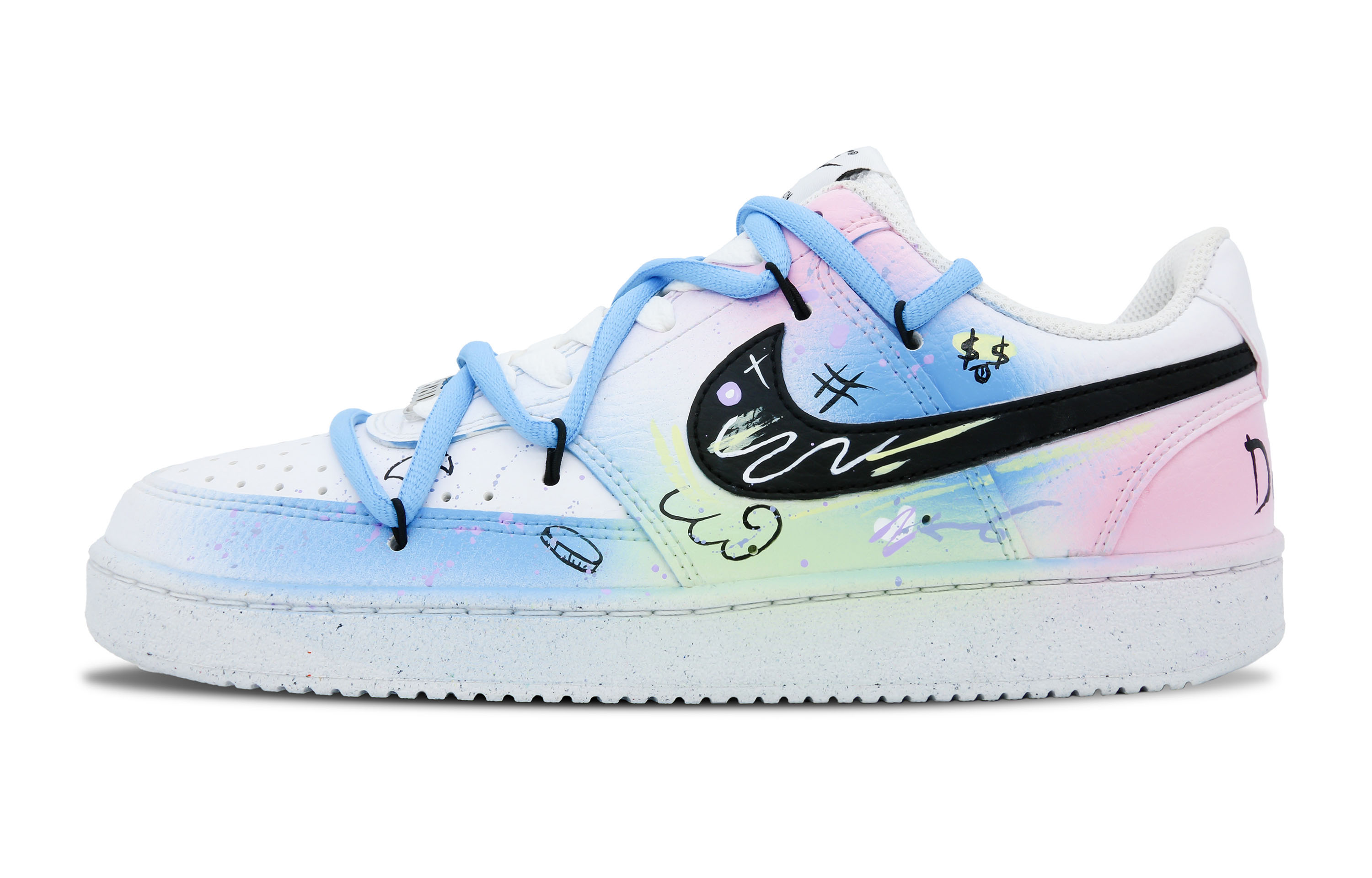 [Custom Shoes] Nike Court Vision 1 Low 'Money Empire Graffiti'