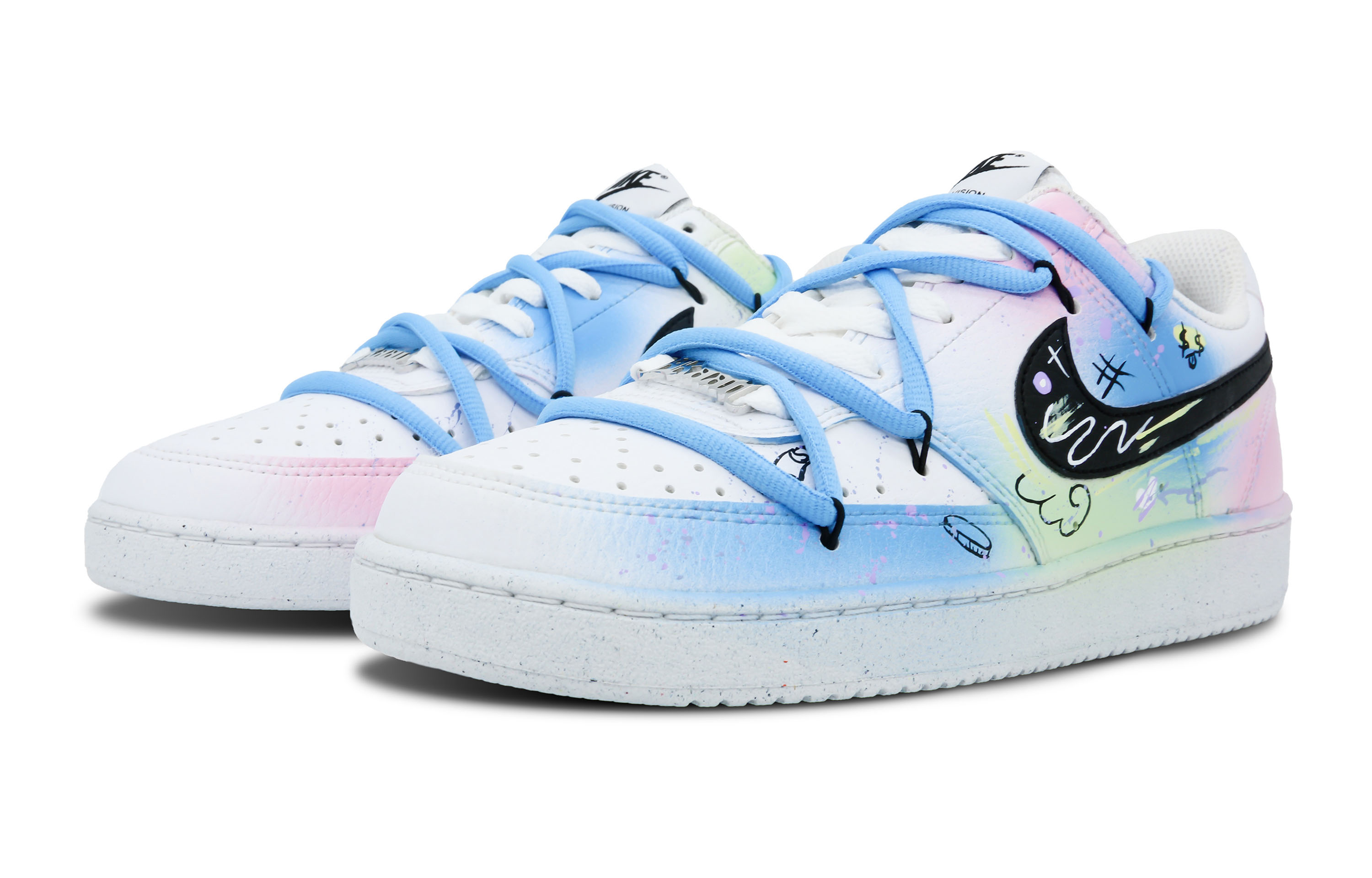 [Custom Shoes] Nike Court Vision 1 Low 'Money Empire Graffiti' 圖 3