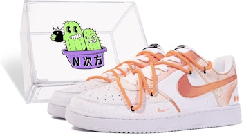 【客製化球鞋】 Nike Court Vision 1 Low 小羊寫真家 橙色小熊 清新 百搭 禮盒 低筒 板鞋 男款 橙白 Buy 【客製化球鞋】 Nike Court Vision 1 Low 小羊寫真家 橙色小熊 清新 百搭 禮盒 低筒 板鞋 男款 橙白