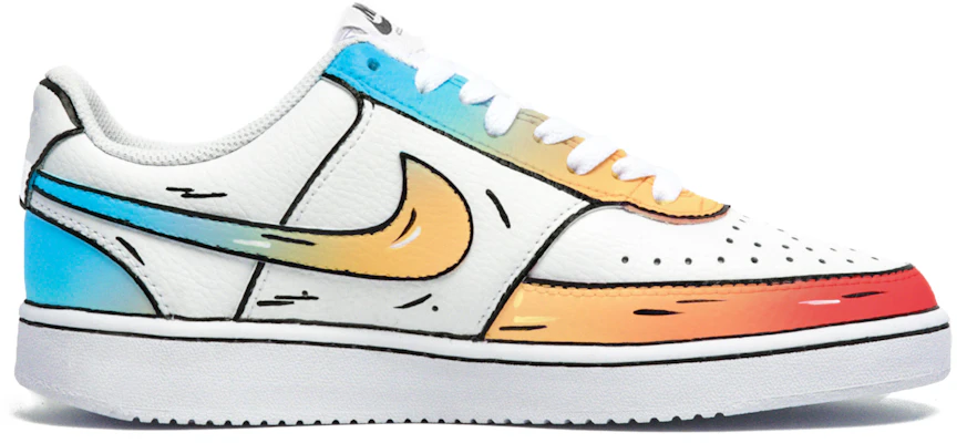 【客製球鞋】 Nike Court Vision 1 Low 平行宇宙 動畫二次元 塗鴉 手繪 小白鞋 低筒 板鞋 男款 紅橙藍 Order 【客製球鞋】 Nike Court Vision 1 Low 平行宇宙 動畫二次元 塗鴉 手繪 小白鞋 低筒 板鞋 男款 紅橙藍