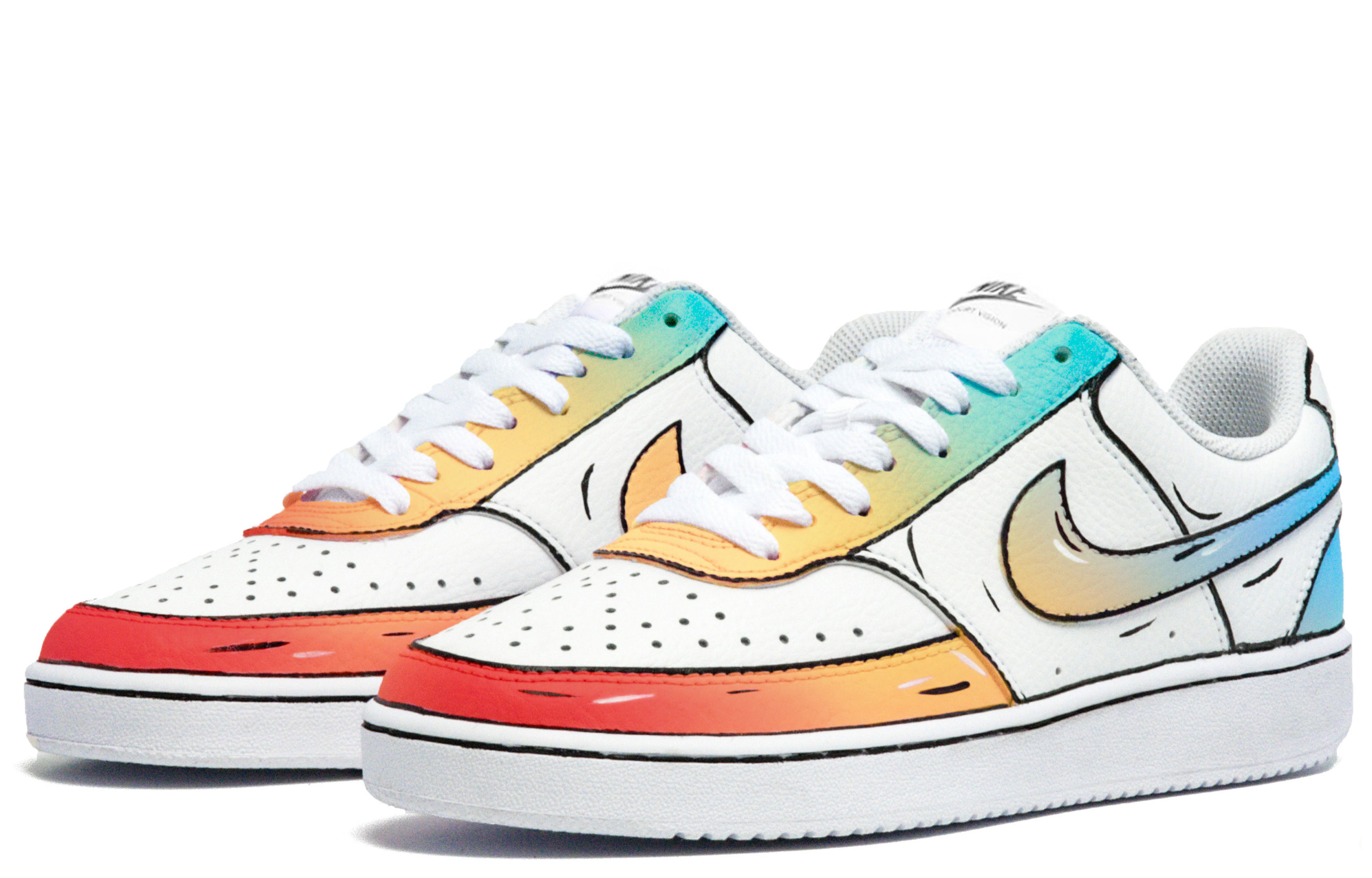 Lookbook [定制鞋款] 耐克Court Vision 1低帮 '平行宇宙涂鸦' DH2987-101(Team94-男款次元世纪)