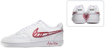 【定制鞋款】Nike Court Vision 1 Low '桃心之爱' CD5463-101(Team10-桃红心电爱心QD) Buy 【定制鞋款】Nike Court Vision 1 Low '桃心之爱' CD5463-101(Team10-桃红心电爱心QD)