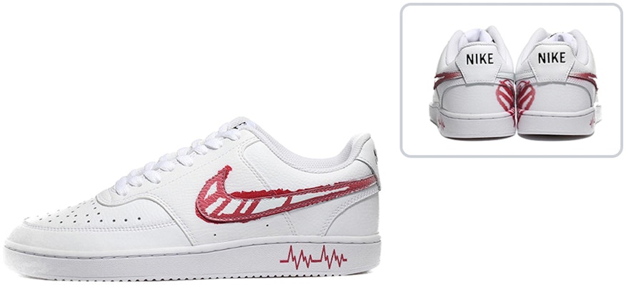 【定制鞋款】Nike Court Vision 1 Low '桃心之爱' CD5463-101(Team10-桃红心电爱心QD) Buy 【定制鞋款】Nike Court Vision 1 Low '桃心之爱' CD5463-101(Team10-桃红心电爱心QD)