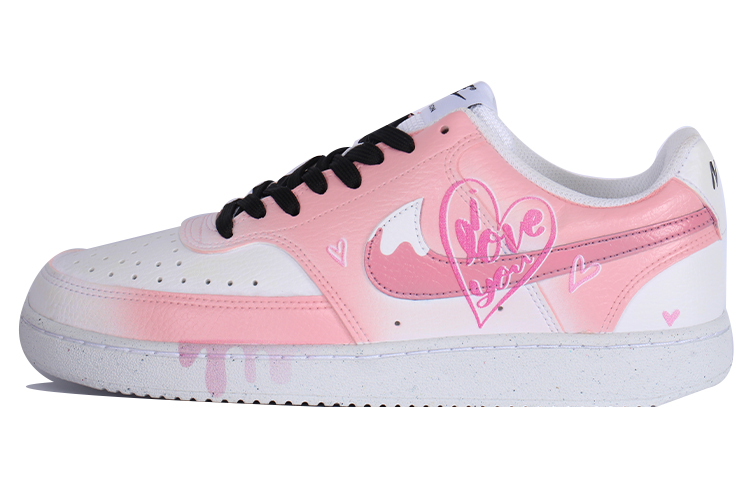 Buy [Sepatu Custom] Nike Court Vision 1 Low 'Pink Heart' CD5463-101-486797