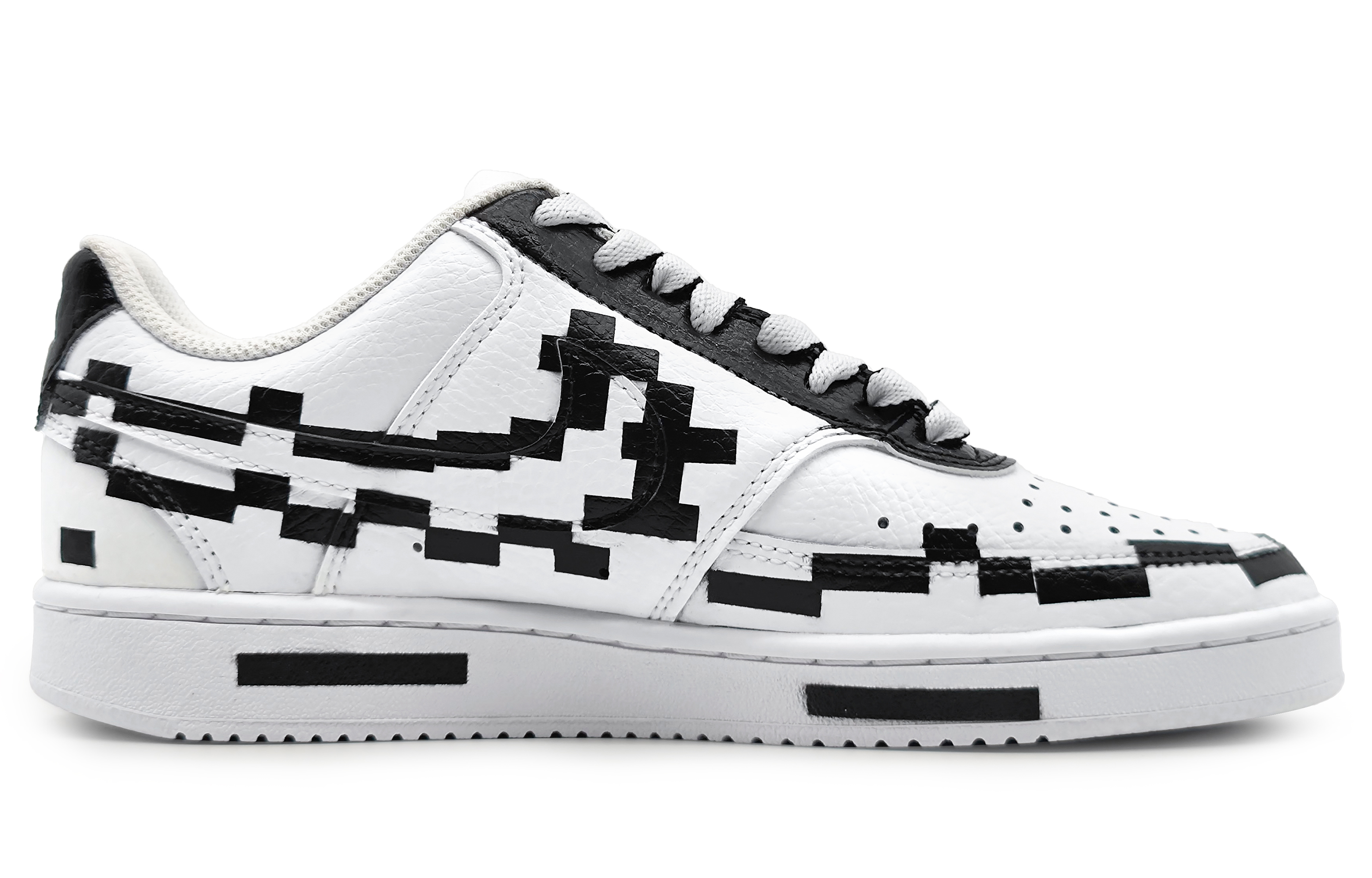 Order Zapatillas Nike Court Vision 1 Low 'Pixel Love Blanco-Negro' CD5434-100(Team16-女款像素情书黄)
