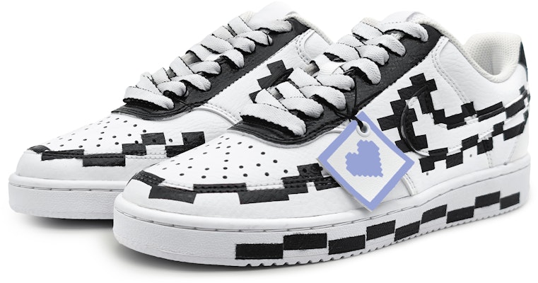 나이키 코트 비전 1 로우 '픽셀 러브 블루 블랙' (커스텀) DH2987-101(Team16-男款像素情书蓝) Lookbook 나이키 코트 비전 1 로우 '픽셀 러브 블루 블랙' (커스텀) DH2987-101(Team16-男款像素情书蓝)