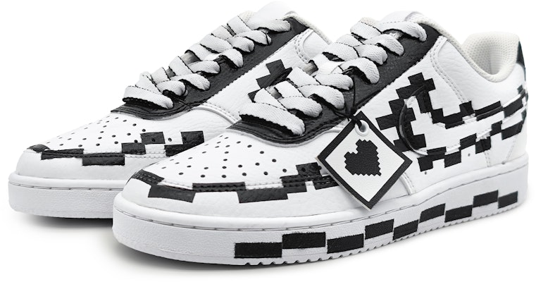 나이키 커스텀 코트 비전 로우 '픽셀 러브' (Nike Custom Court Vision Low 'Pixel Love') DH2987-101(Team16-男款像素情书黑) Lookbook 나이키 커스텀 코트 비전 로우 '픽셀 러브' (Nike Custom Court Vision Low 'Pixel Love') DH2987-101(Team16-男款像素情书黑)