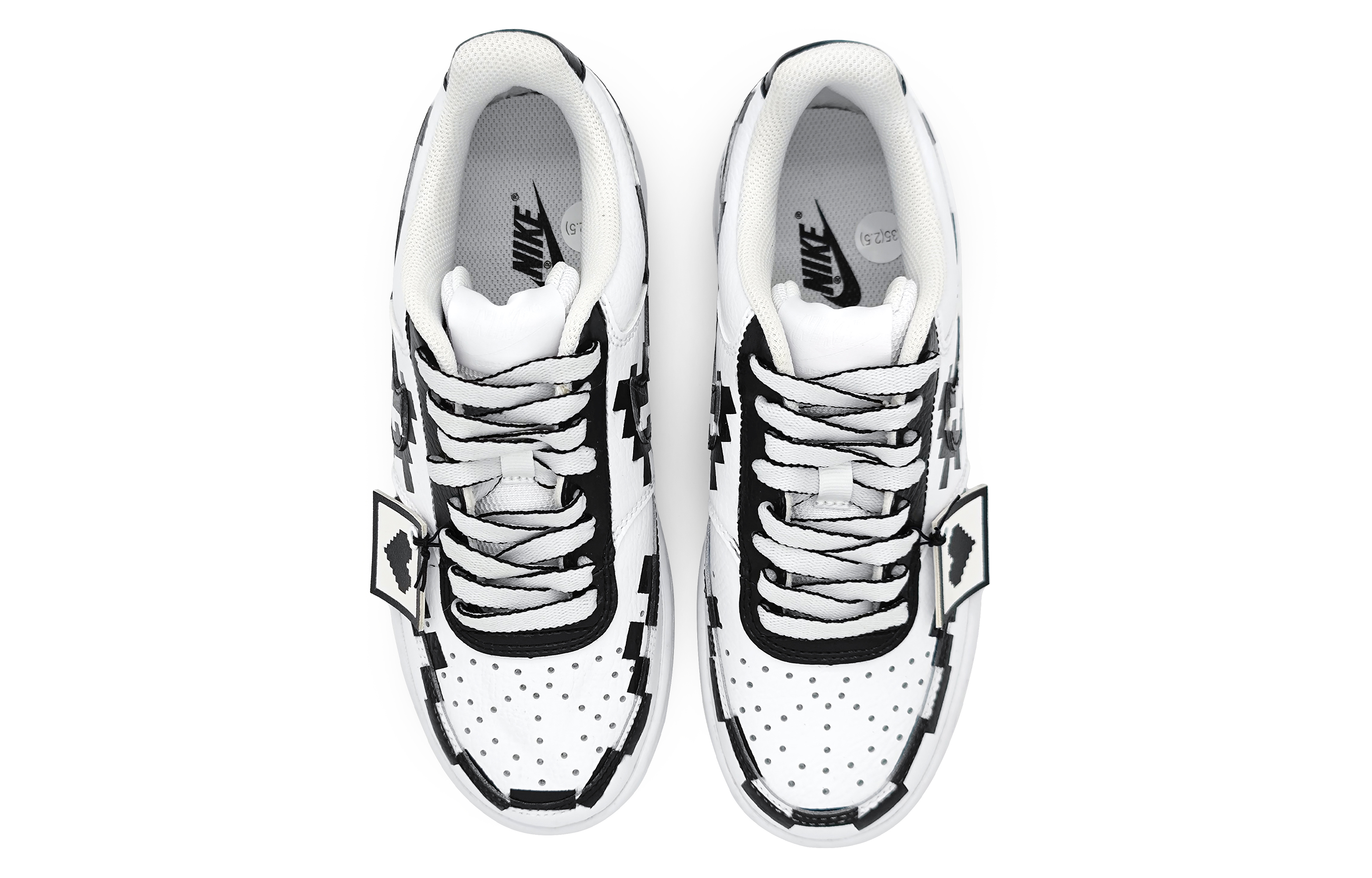 Shop [定制鞋款] 耐克 Court Vision 1 Low '像素之爱' DH2987-101(Team16-男款像素情书黑)