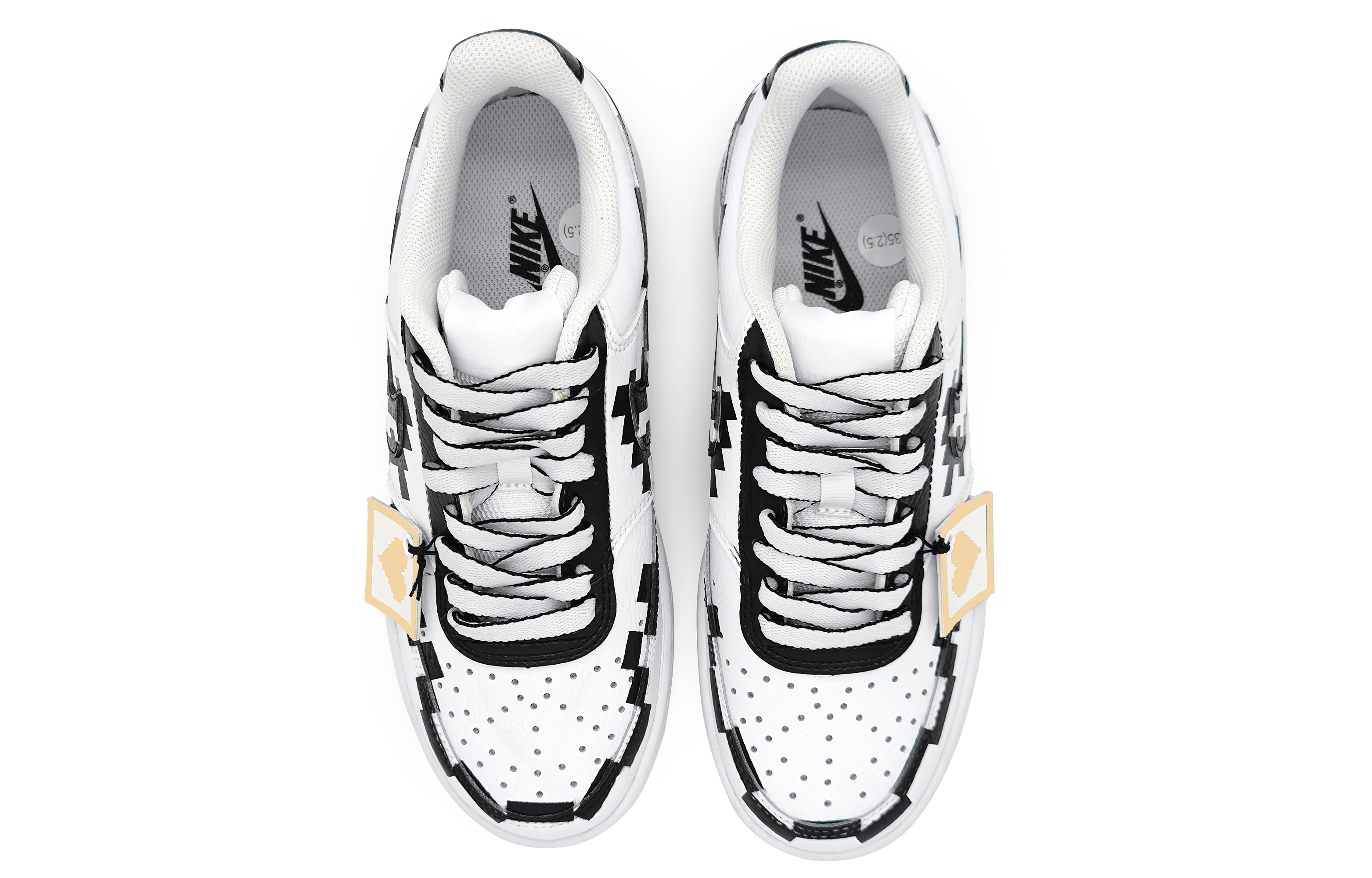 Shop Zapatillas Nike Court Vision 1 Low 'Pixel Love Blanco-Negro' CD5434-100(Team16-女款像素情书黄)