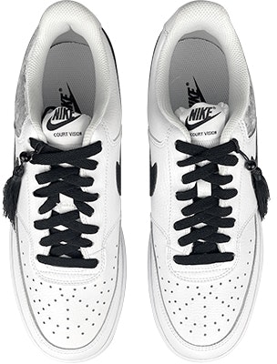【定制球鞋】Nike Court Vision 1 Low 禮盒 燕雀 流蘇 潑墨 暈染 中國風 低筒 板鞋 男款 白黑 Shop 【定制球鞋】Nike Court Vision 1 Low 禮盒 燕雀 流蘇 潑墨 暈染 中國風 低筒 板鞋 男款 白黑