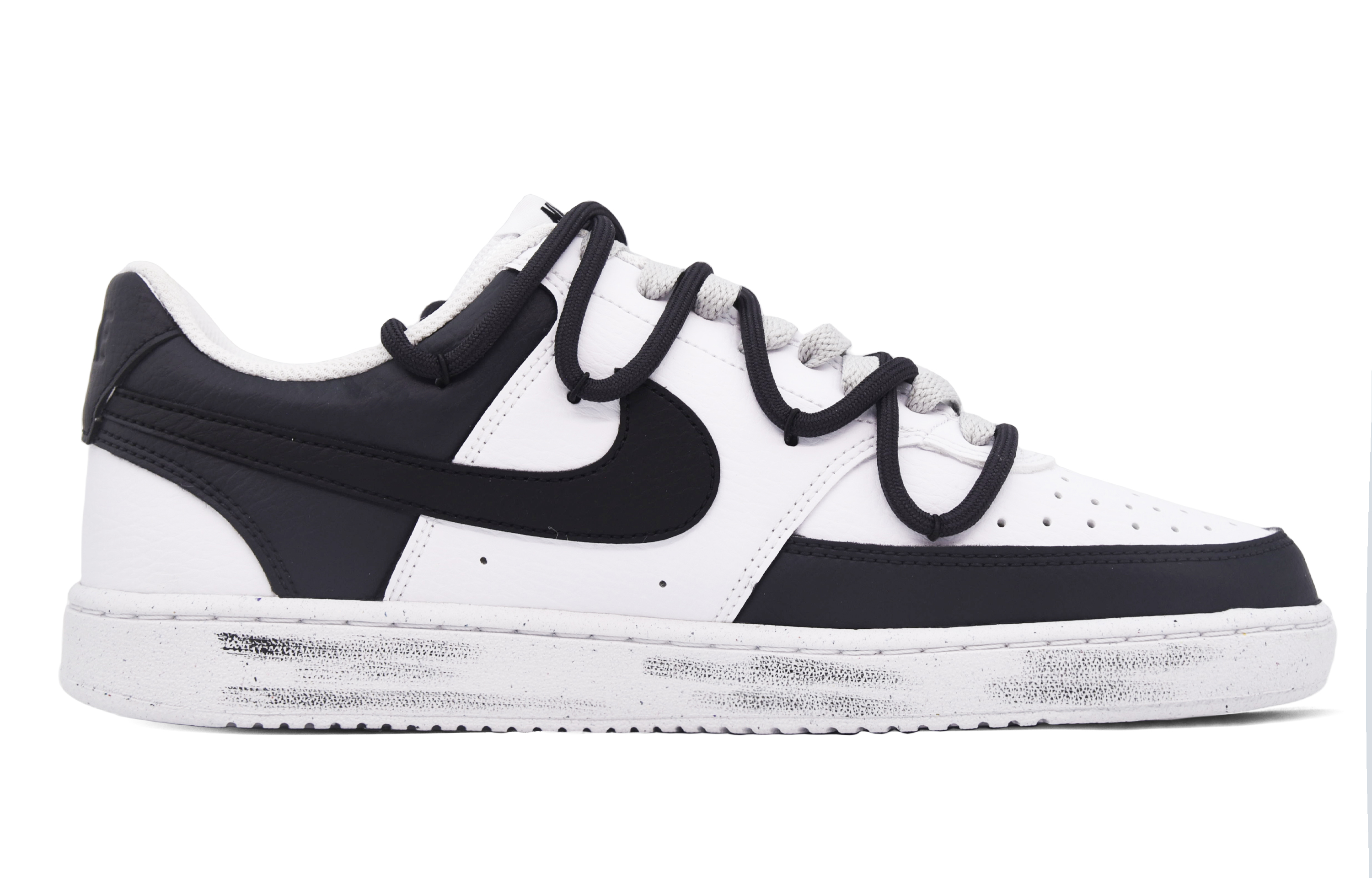 [Custom Shoes] Nike Court Vision 1 Low 'Street Graffiti Black White Grey' 圖 2