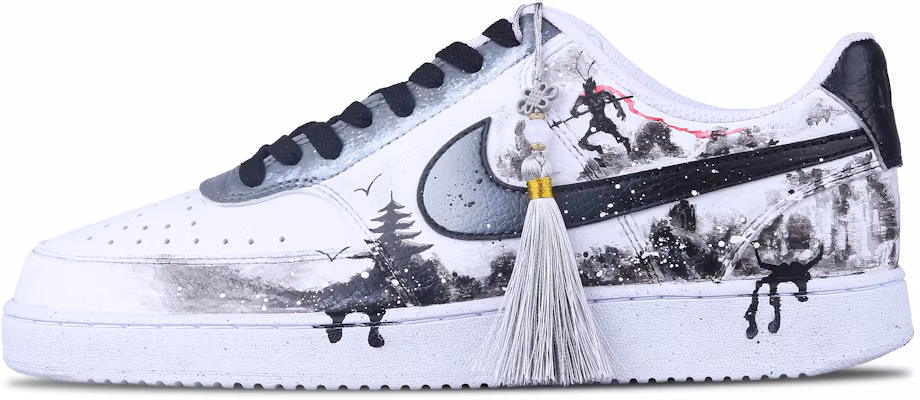 나이키 커스텀 코트 비전 로우 '손오공 태슬 - 블랙 화이트' DH2987-101(team257-流苏S-BOX) Order 나이키 커스텀 코트 비전 로우 '손오공 태슬 - 블랙 화이트' DH2987-101(team257-流苏S-BOX)