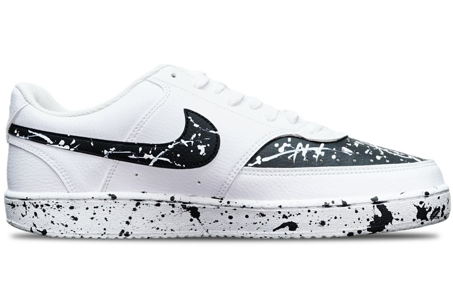 Order [定制鞋] 耐克Court Vision 1 Low '太极泼墨' DH2987-101(TeamT-太极随机泼墨黑白QD)