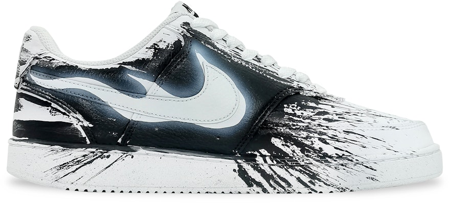 【訂製球鞋】 Nike Court Vision 1 Low 毒液 飛濺 墨水 克蘇魯 超級英雄 低筒 板鞋 男款 黑白 Order 【訂製球鞋】 Nike Court Vision 1 Low 毒液 飛濺 墨水 克蘇魯 超級英雄 低筒 板鞋 男款 黑白