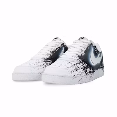 【訂製球鞋】 Nike Court Vision 1 Low 毒液 飛濺 墨水 克蘇魯 超級英雄 低筒 板鞋 男款 黑白 Lookbook 【訂製球鞋】 Nike Court Vision 1 Low 毒液 飛濺 墨水 克蘇魯 超級英雄 低筒 板鞋 男款 黑白