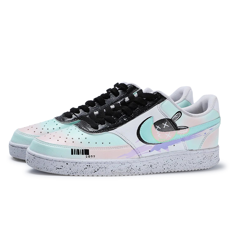 Shop 나이키 코트 비전 1 로우 '버추얼 샤크' (커스텀) DH2987-101(Team130-VAM元虚空间)