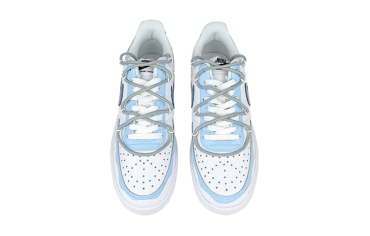 Shop Zapatillas Nike Court Vision 1 Low 'Blanco Azul Graffiti' CD5463-101(Team47-男解构冰块SBOX)
