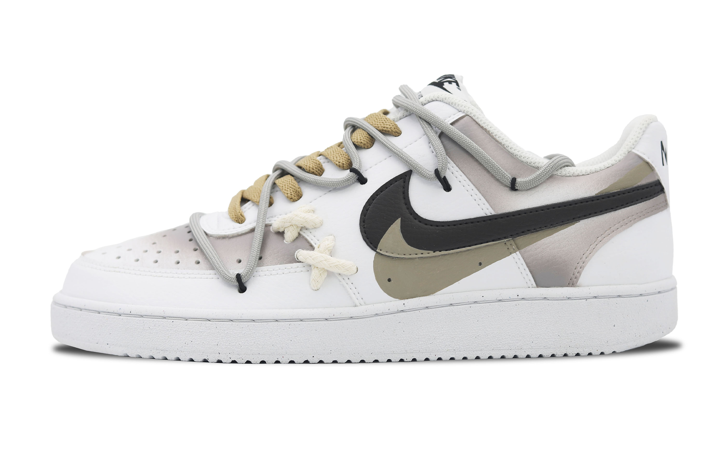 [Custom Shoes] Nike Court Vision 1 Low 'White Brown'