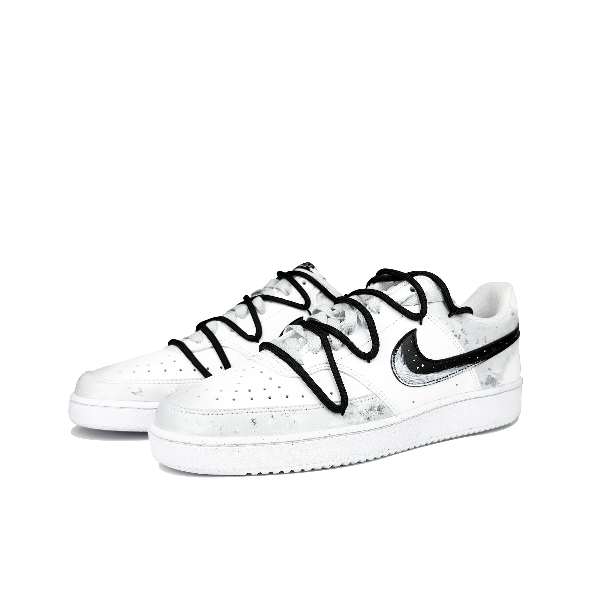 [Custom Shoes] Nike Court Vision 1 Low 'Yin Yang Chinese Ink' 圖 3