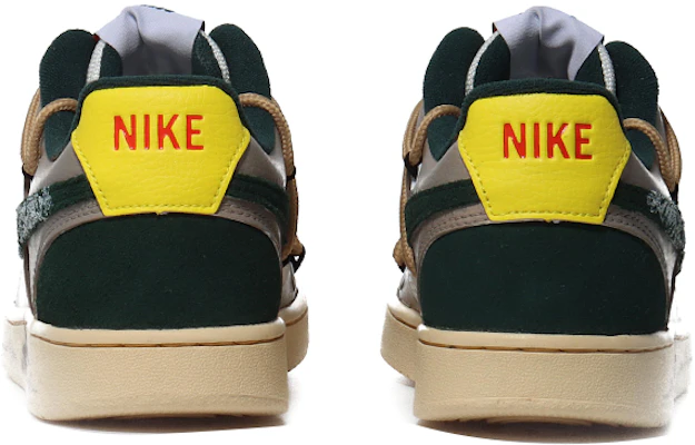 【客製化球鞋】 Nike Court Vision LO 哥德十字架 虛無城市 耐磨防滑減震 低筒 板鞋 男女同款 帆白綠 Sizing 【客製化球鞋】 Nike Court Vision LO 哥德十字架 虛無城市 耐磨防滑減震 低筒 板鞋 男女同款 帆白綠