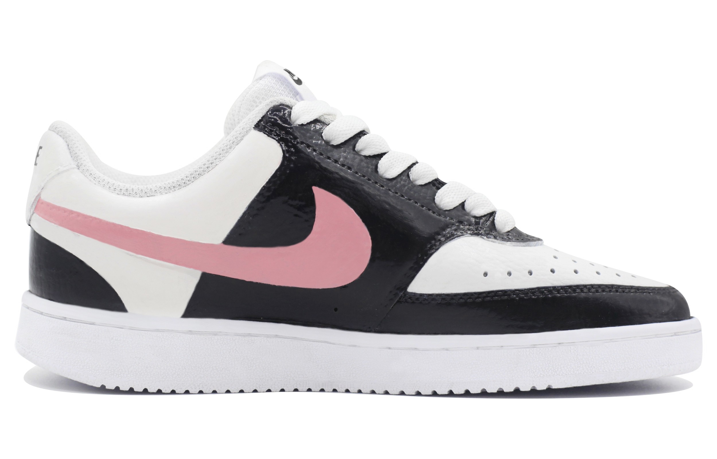 [Custom Shoes] Nike Court Vision Low 'Black Pink Graffiti' 圖 2