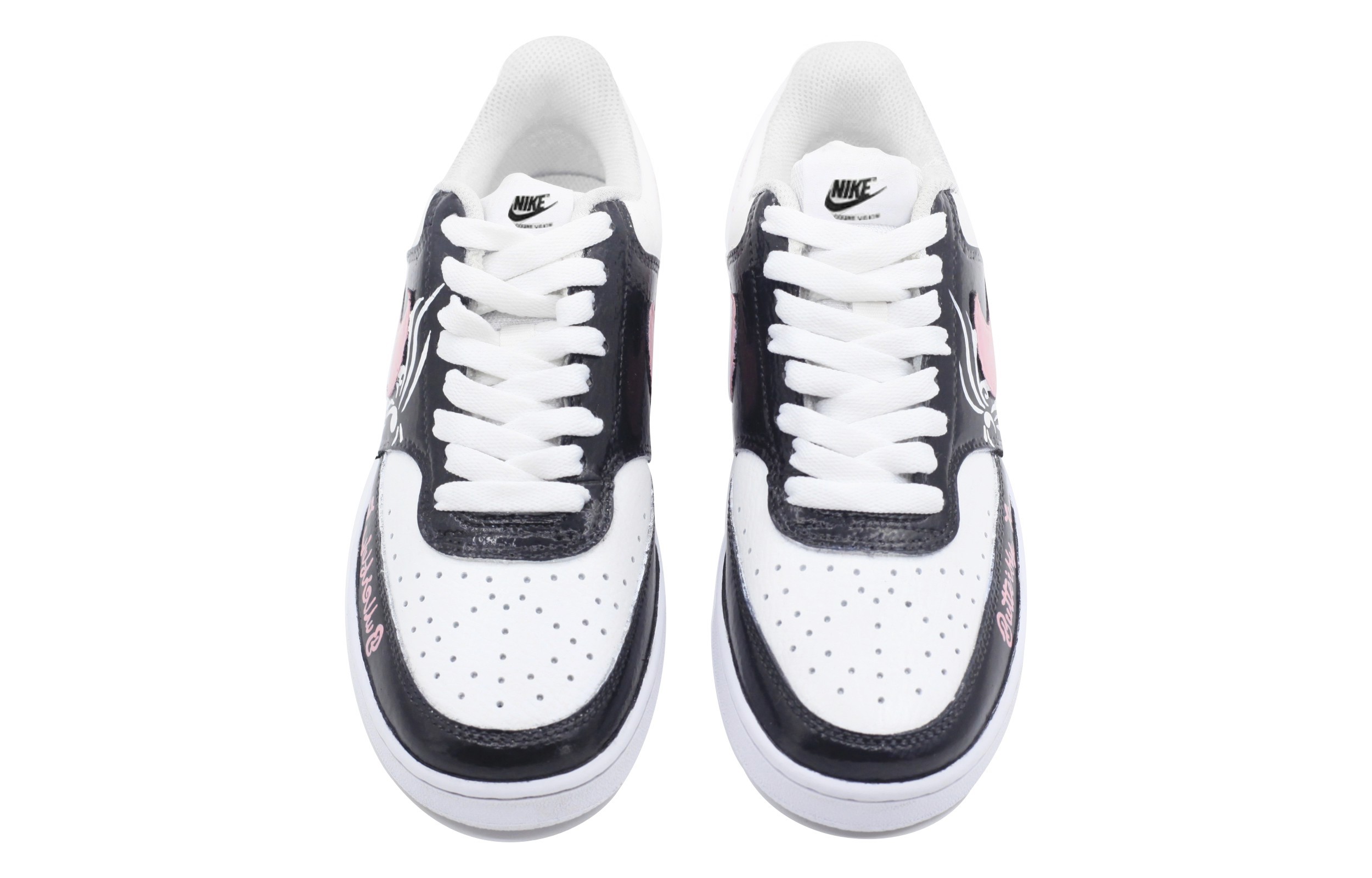 [Custom Shoes] Nike Court Vision Low 'Black Pink Graffiti' 圖 4