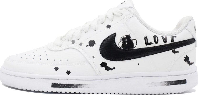 나이키 커스텀 ⬛ 코트 비전 로우 "블랙 화이트 캣 아트" DH2987-101(Team39-AMY111猫) Buy 나이키 커스텀 ⬛ 코트 비전 로우 "블랙 화이트 캣 아트" DH2987-101(Team39-AMY111猫)