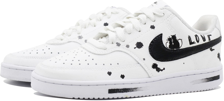 나이키 커스텀 ⬛ 코트 비전 로우 "블랙 화이트 캣 아트" DH2987-101(Team39-AMY111猫) Lookbook 나이키 커스텀 ⬛ 코트 비전 로우 "블랙 화이트 캣 아트" DH2987-101(Team39-AMY111猫)
