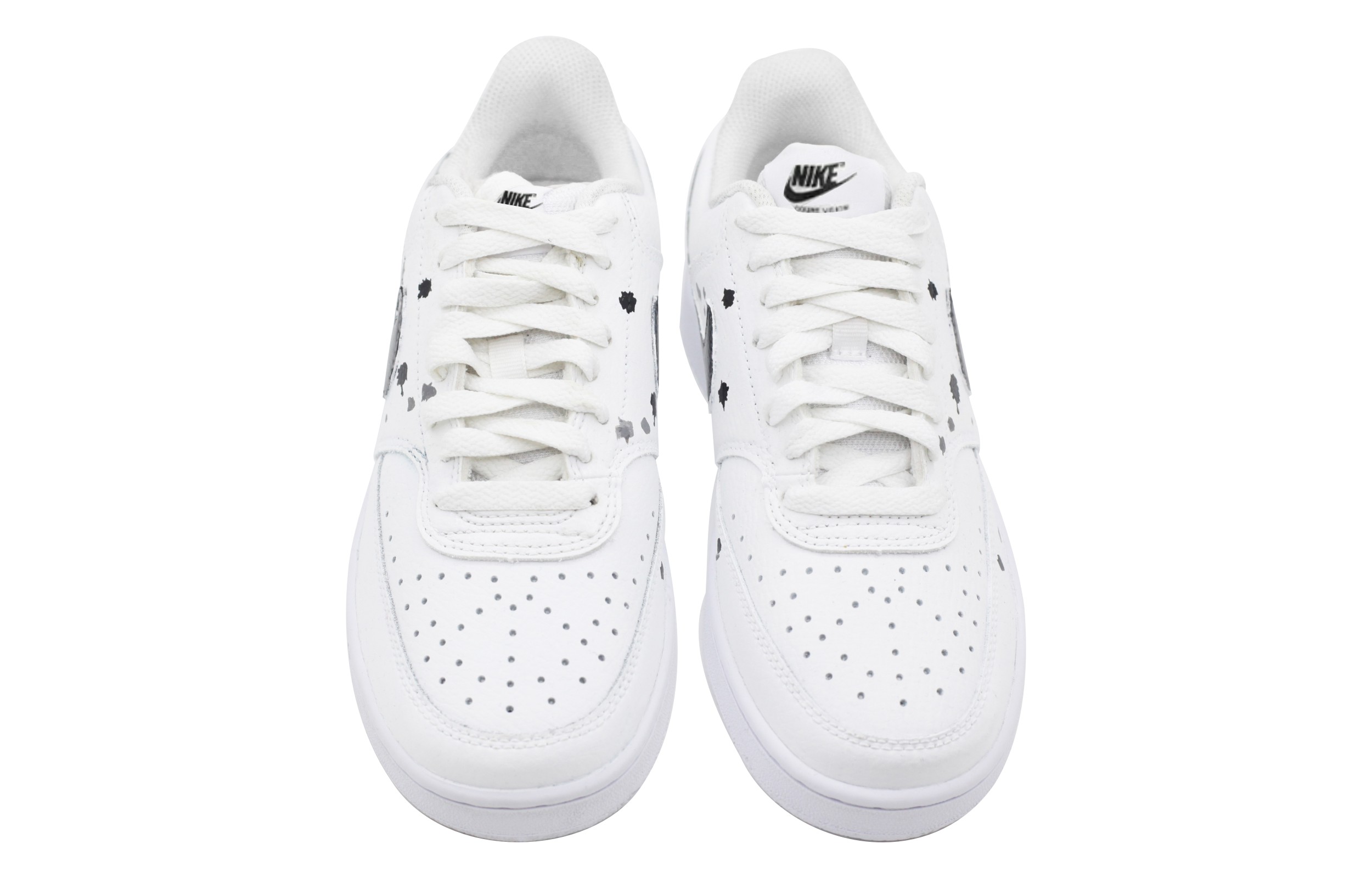 Shop [Nike Sepatu Kustom] Court Vision Low 'Seni Kucing Hitam Putih' DH2987-101(Team39-AMY111猫)