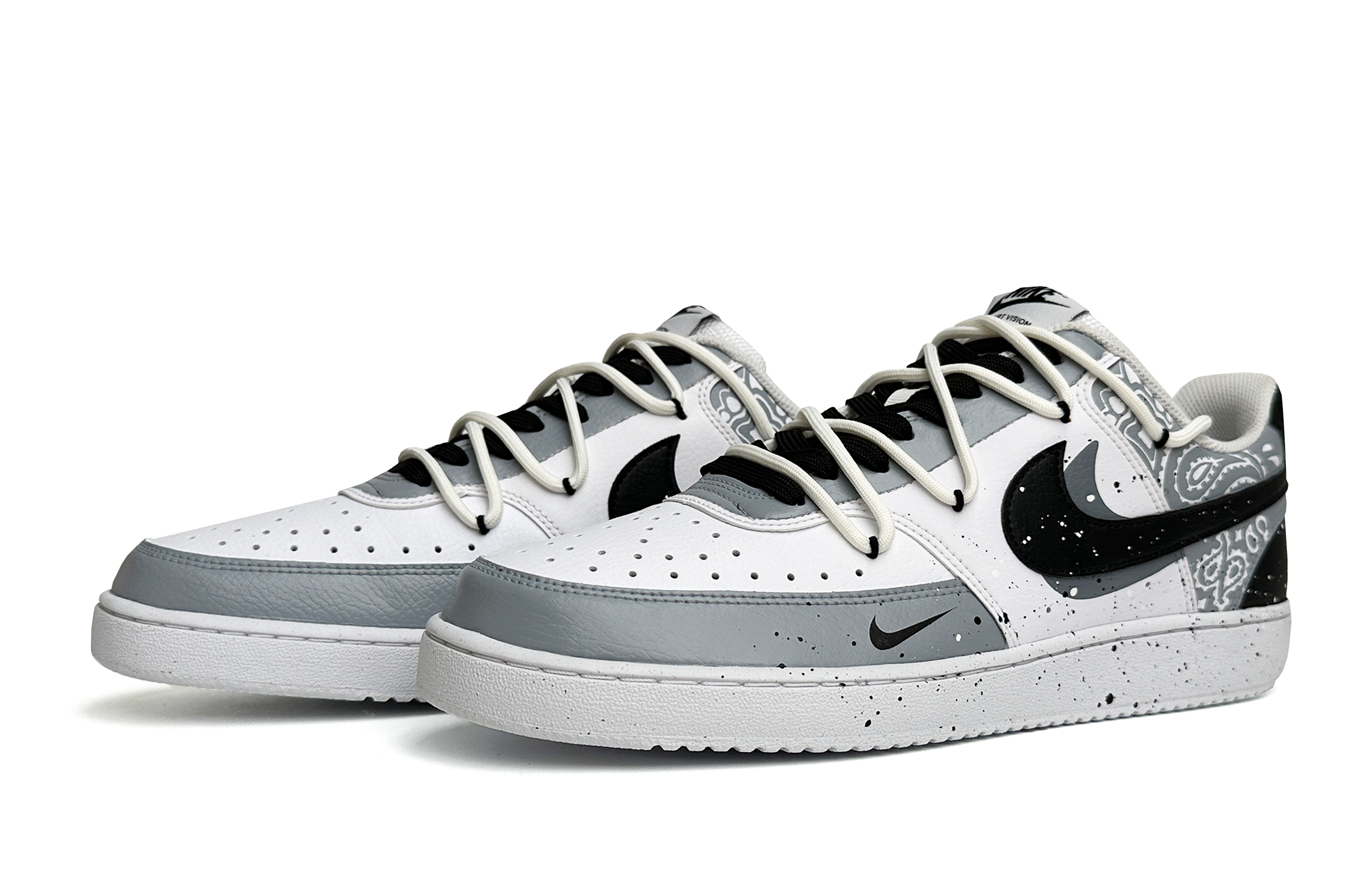 Lookbook [定制鞋] 耐克Court Vision Low ‘腰果花泼墨解构款’ DH2987-101-466145