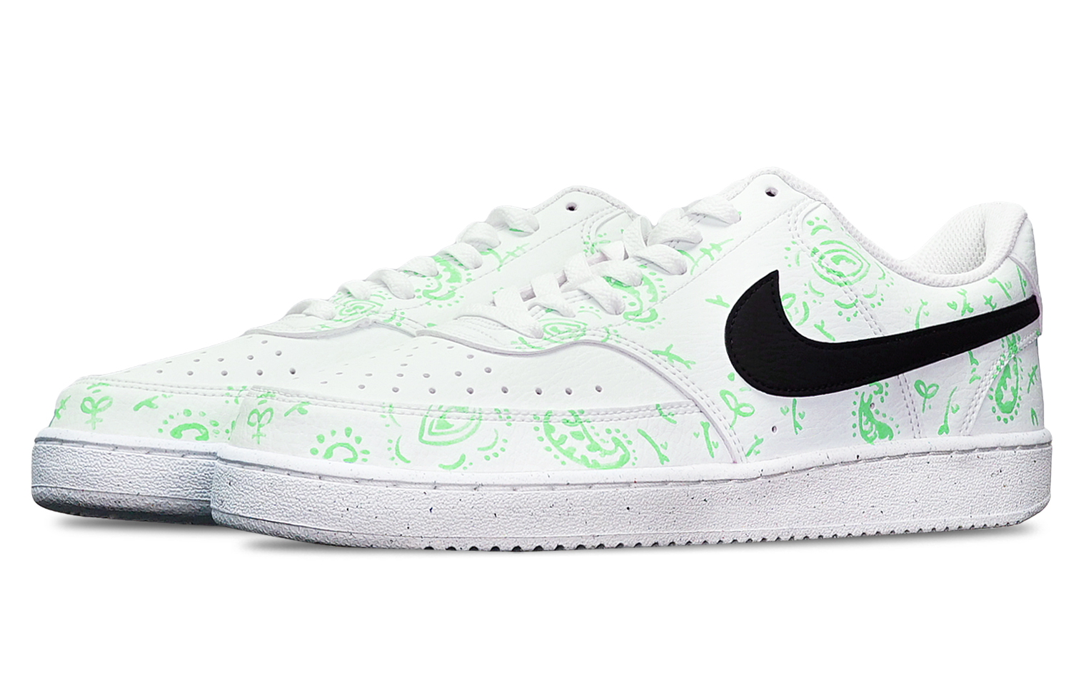 Lookbook Nike Court Vision Low Personalizadas "Cashew" DH2987-101(TeamT-腰果花黑白绿)