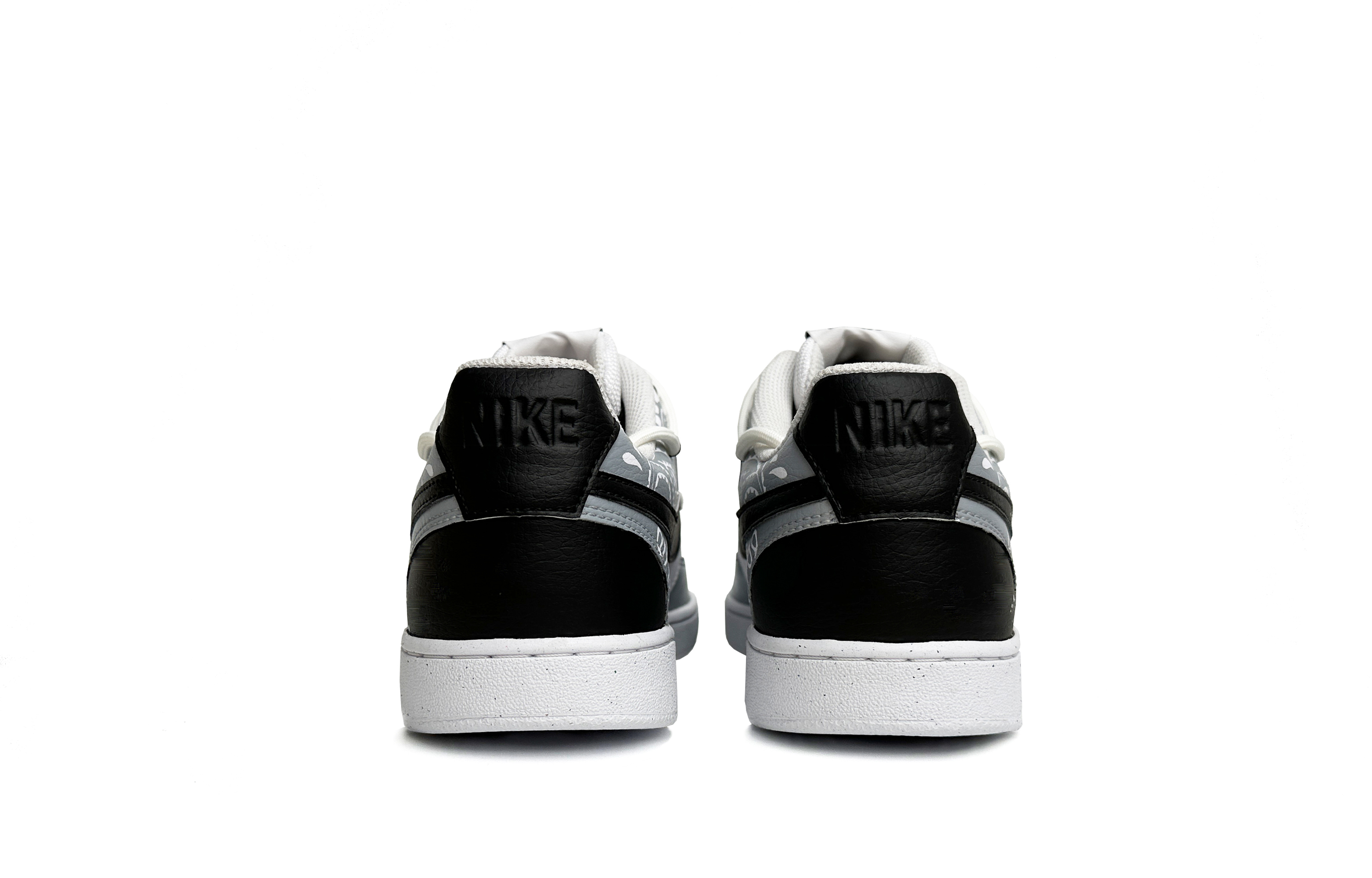 Shop [定制鞋] 耐克Court Vision Low ‘腰果花泼墨解构款’ DH2987-101-466145