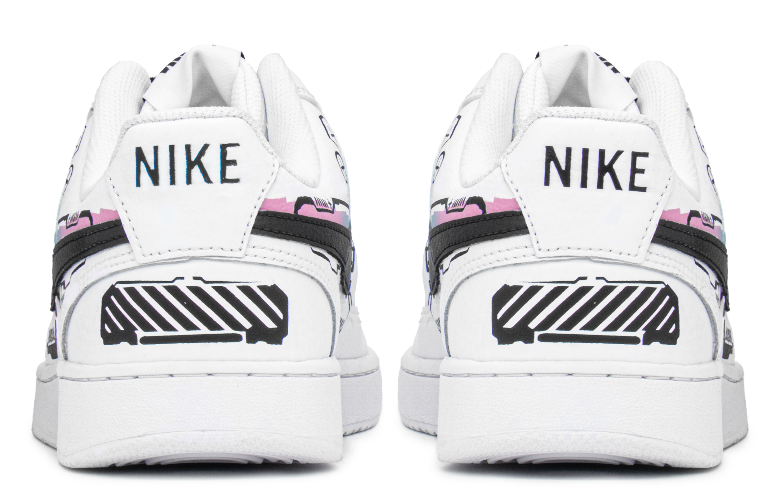 Purchase 【定制球鞋】Nike Court Vision 1 Low 情人節禮盒 解構 賽博機械 低幫 板鞋 男款 藍粉黑白