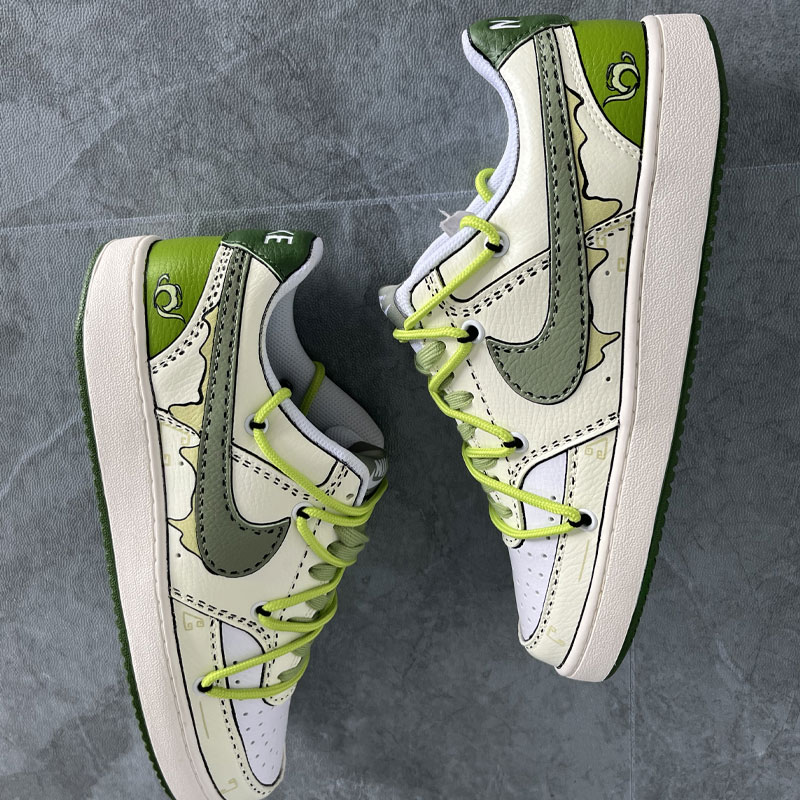 [Custom Shoes] Nike Court Vision Low 'Graffiti Matcha Green' 圖 8