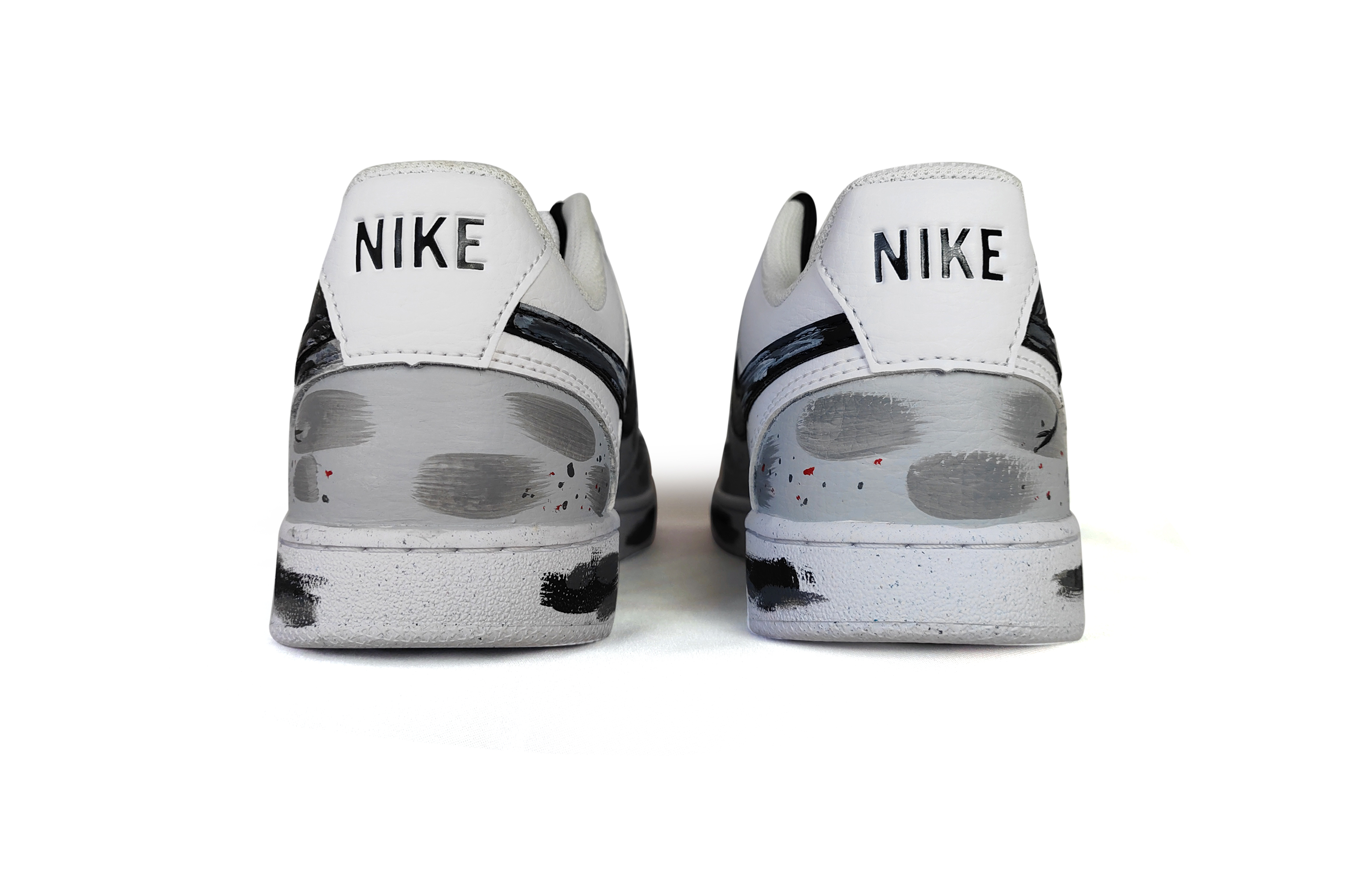 Purchase 나이키 커스텀 코트 비전 로우 '회색 잉크 학' (72 characters) DH2987-101（Team209-男款仙墨飞羽）